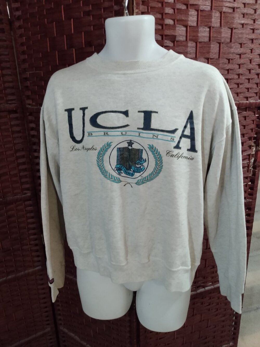 Vintage 90s UCLA Bruins Sweatshirt Adult Large Gray Grey Unisex